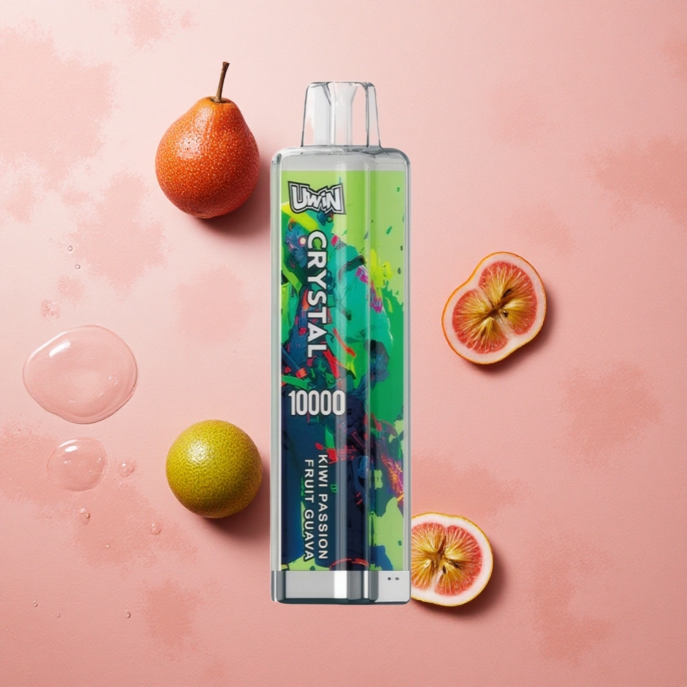 Uwin Crystal 10000 Puffs Kiwi Passion Guava RGB Rechargeable
