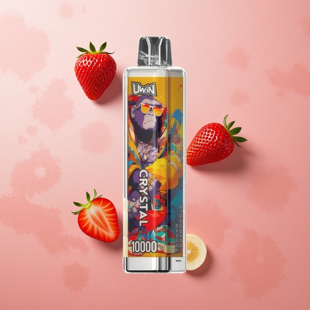 Uwin Crystal 10000 Puffs RGB Strawberry Banana Rechargeable