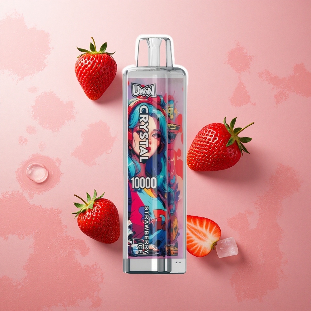 Uwin Crystal 10000 Puffs Strawberry Ice RGB Fast Charge