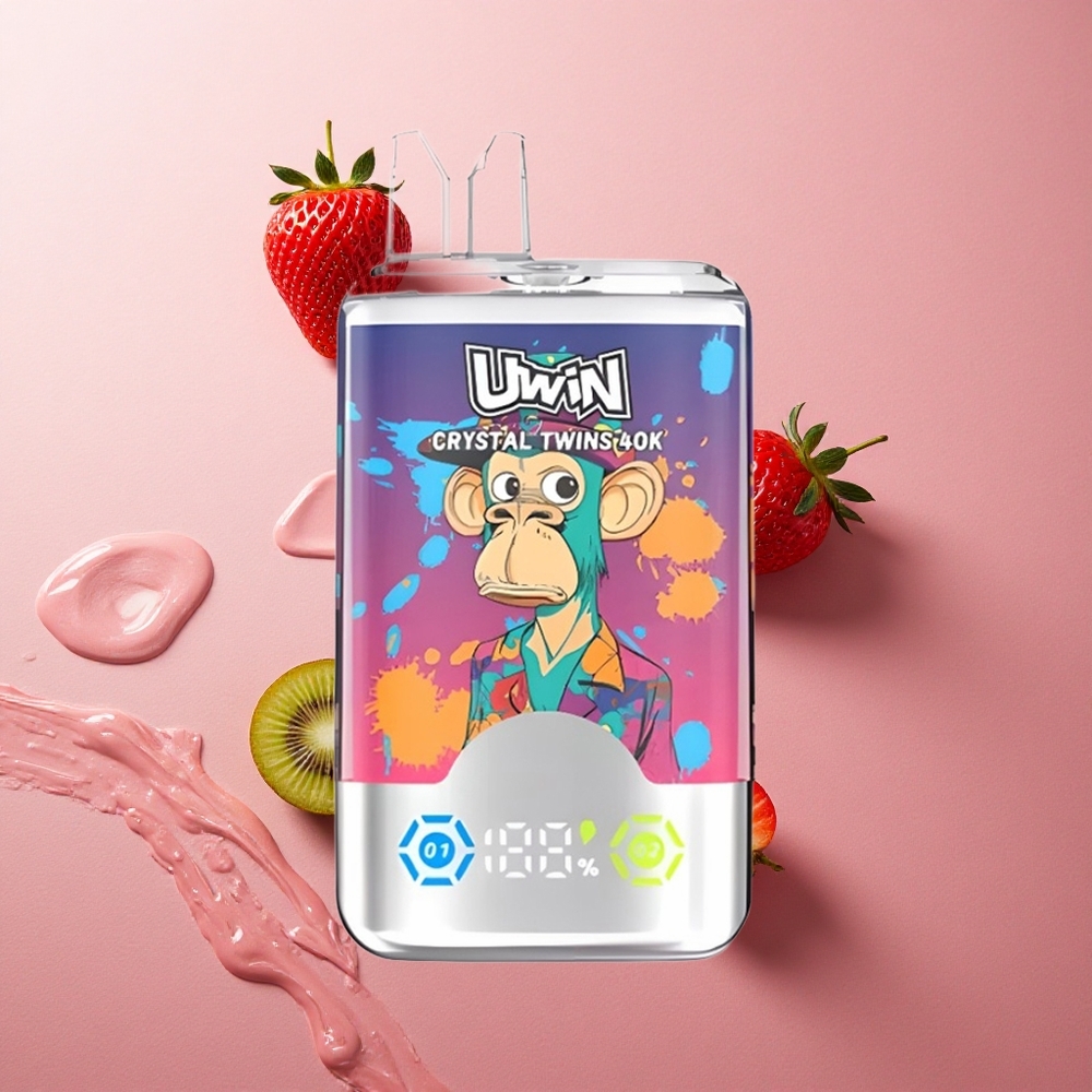Uwin Crystal Twins 40000 Puffs 32ml 850mAh Strawberry Kiwi Grape Ice
