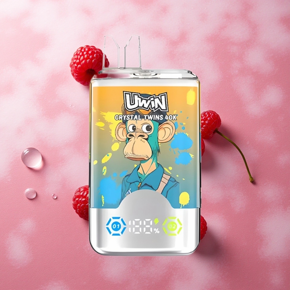 Uwin Crystal Twins 40000 Puffs Blueberry Raspberry Cherry Ice 32ml 850mAh