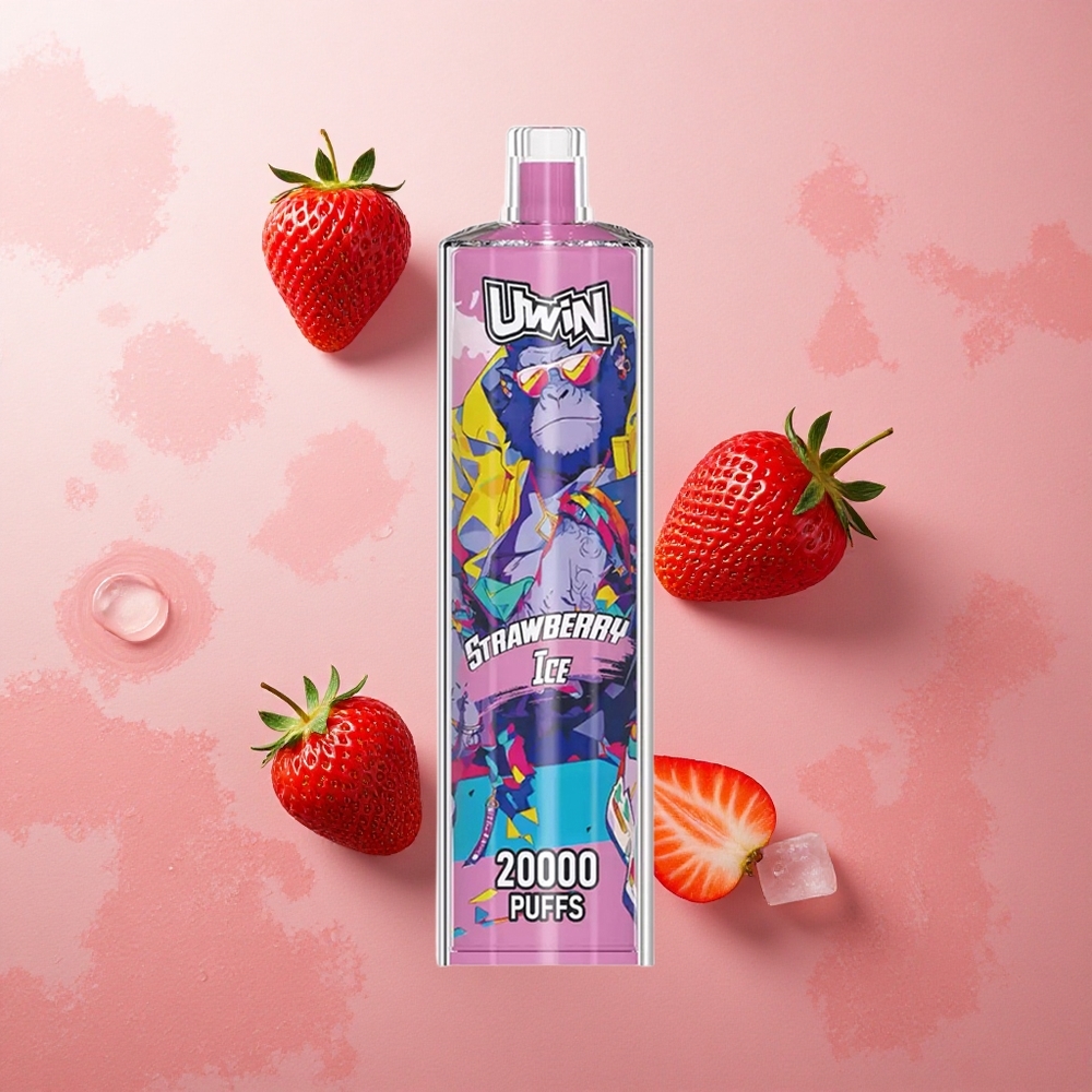 Uwin Shisha Crystal 20000 Puffs Strawberry Ice Rechargeable Mesh Coil