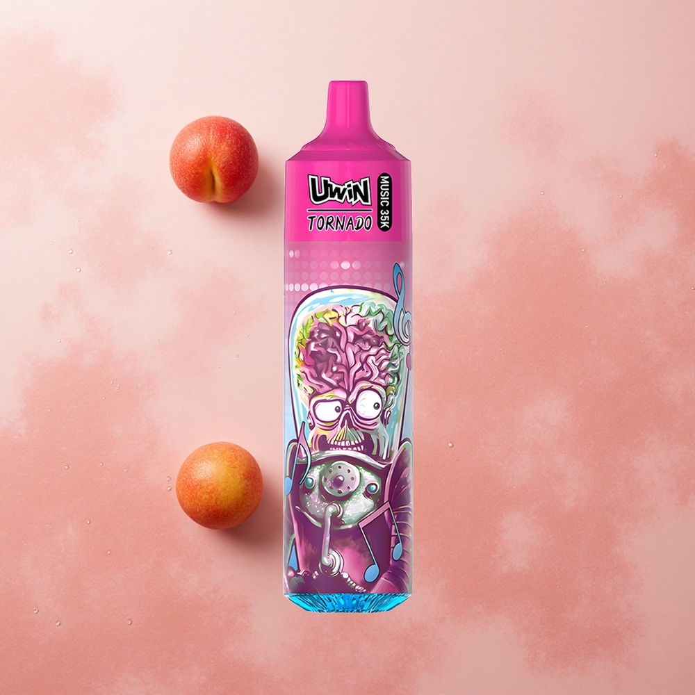 Uwin Tornado 35K 0% 2% 3% 5% Nicotine Peach Berry Music Disposable Vape