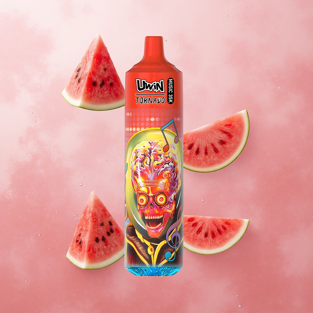 Uwin Tornado 35K 0% 2% 3% 5% Nicotine Watermelon Ice Type-C Music Disposable Vape