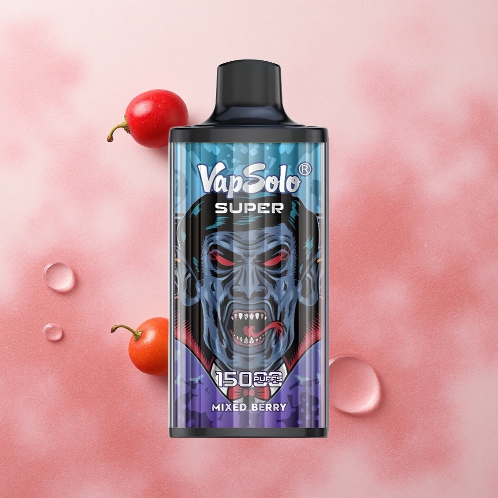 Vapsolo Super 15000 Puffs 40ml Mixed Berries Type-C 850mah
