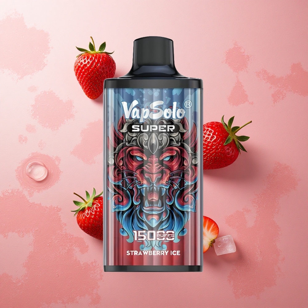 Vapsolo Super 15000 Puffs 40ml Strawberry Ice Disposable Vape