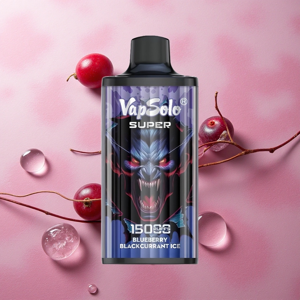 Vapsolo Super 15000 Puffs 850mAh Blueberry Blackcurrant Ice