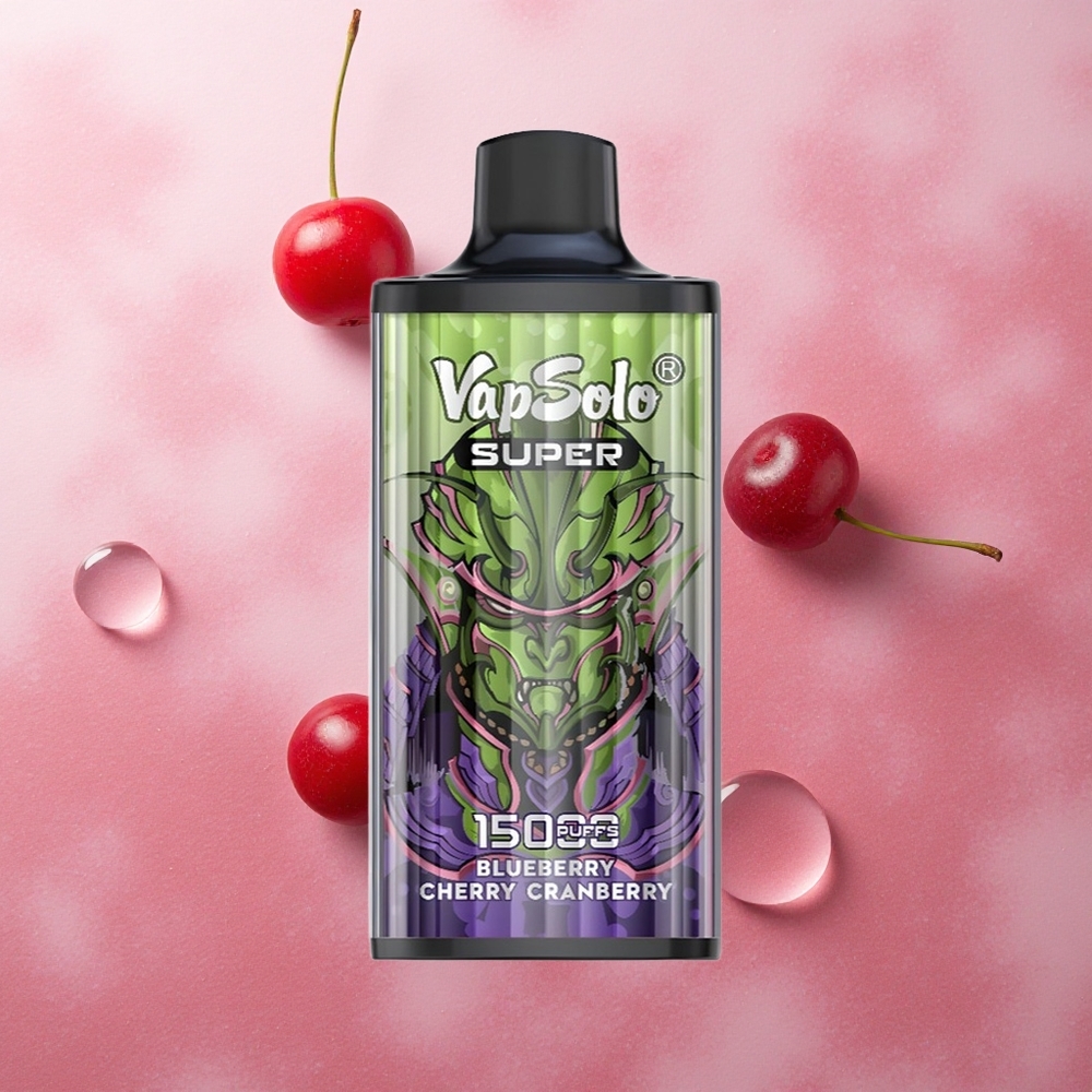 Vapsolo Super 15000 Puffs Blueberry Cherry Cranberry 40ml 850mah