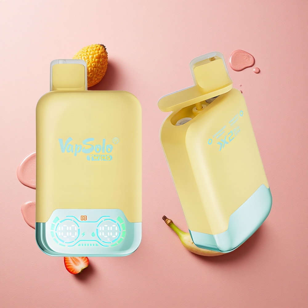 Vapsolo Twins 20000 Puffs 40ml Pineapple Coconut & Strawberry Banana Type-C