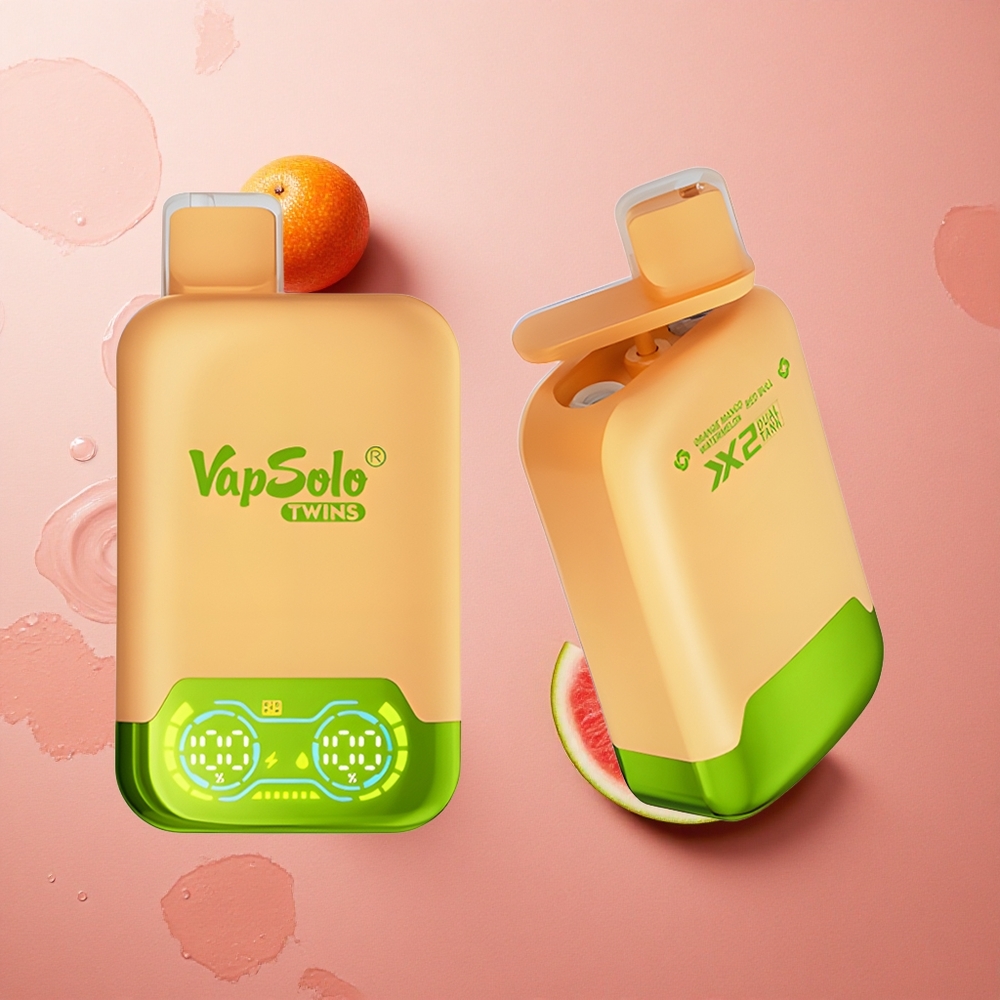 Vapsolo Twins 20000 Puffs Orange Mango Watermelon Red Bull Type-C 40ml