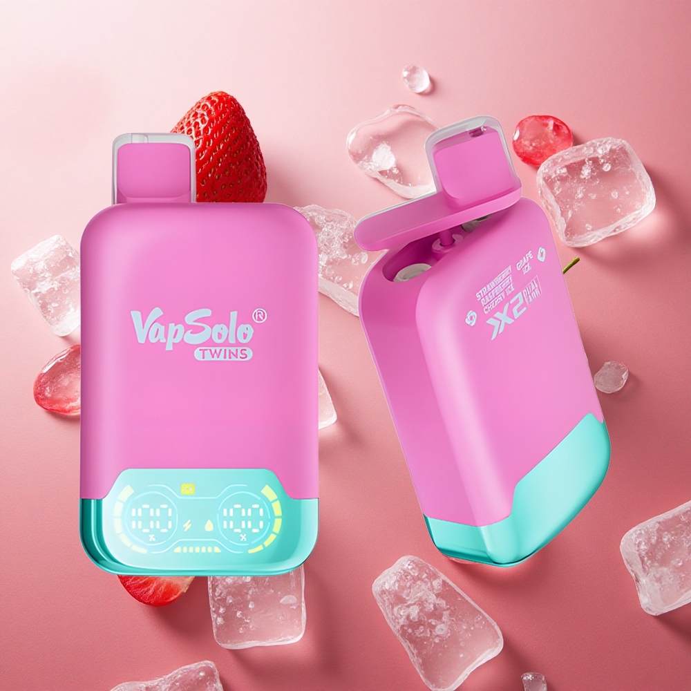 Vapsolo Twins 20000 Puffs Strawberry Raspberry Cherry Grape Ice 40ml Type-C
