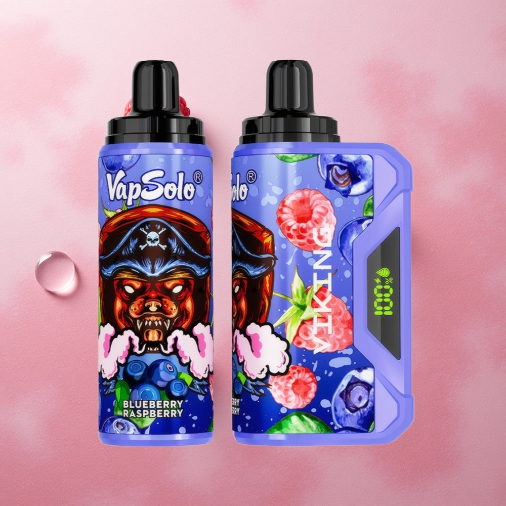 VapSolo VIKING 12000 Puffs 22ml Blueberry Raspberry Type-C LED