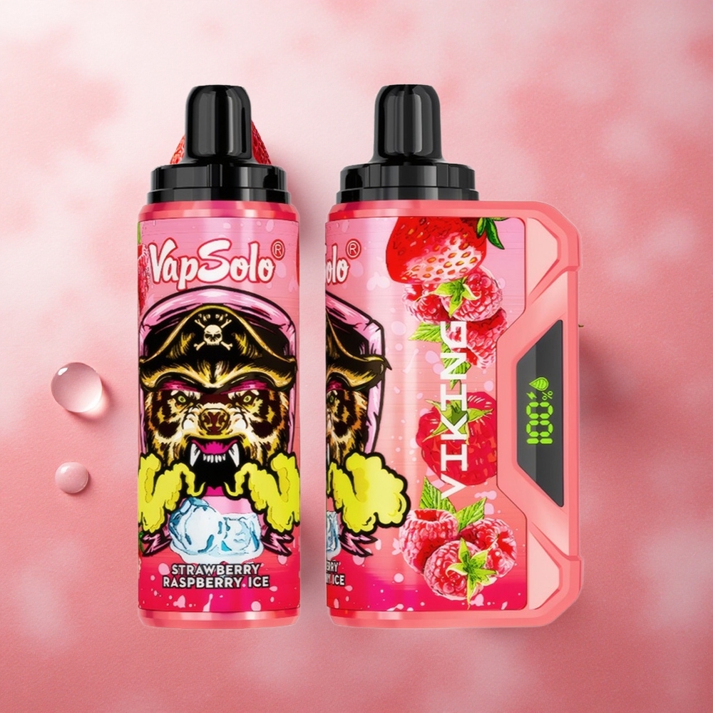 VapSolo VIKING 12000 Puffs Strawberry Raspberry Ice 22ml Type-C