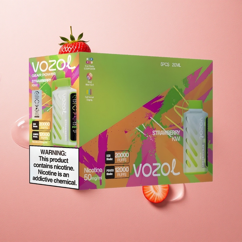 VOZOL Gear Power 20000 20mL Strawberry Kiwi Dual Mesh