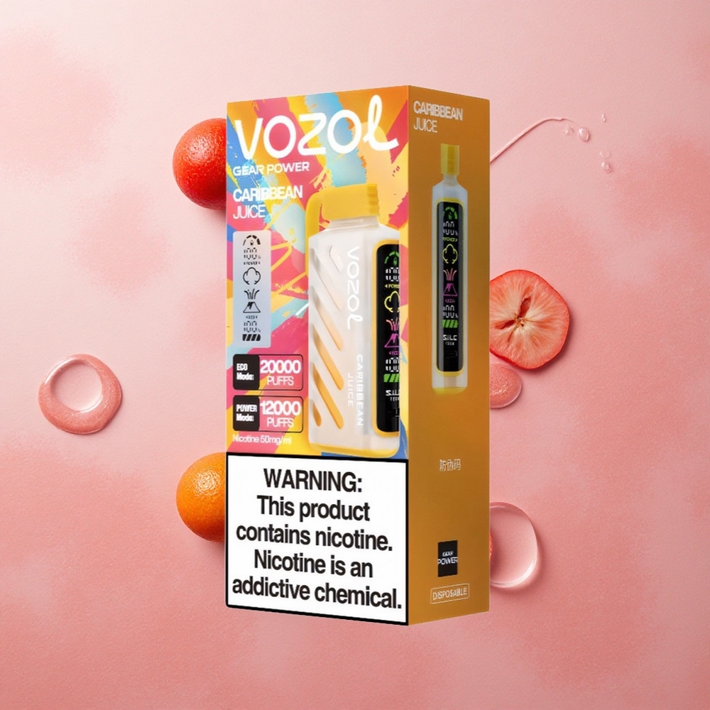 VOZOL Gear Power 20000 Puffs 20mL Caribbean Juice Dual Mesh