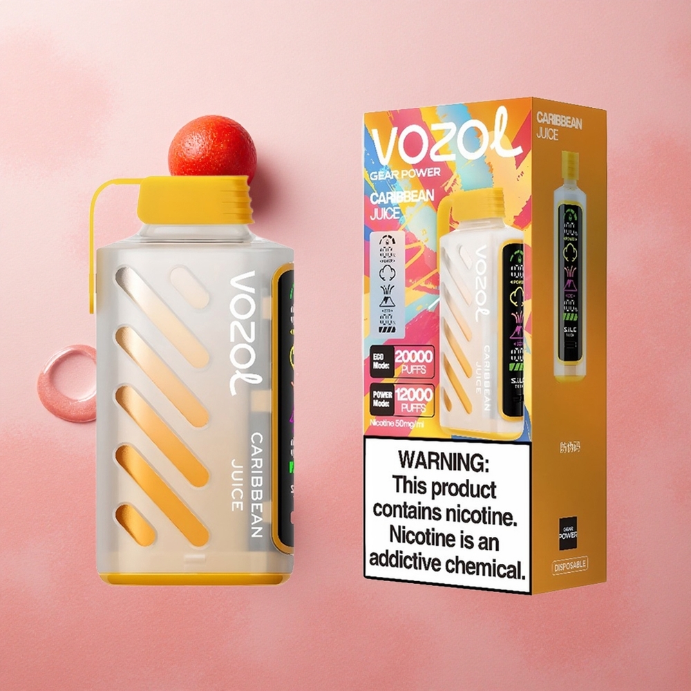 VOZOL Gear Power 20000 Puffs 20mL Caribbean Juice Dual Mesh
