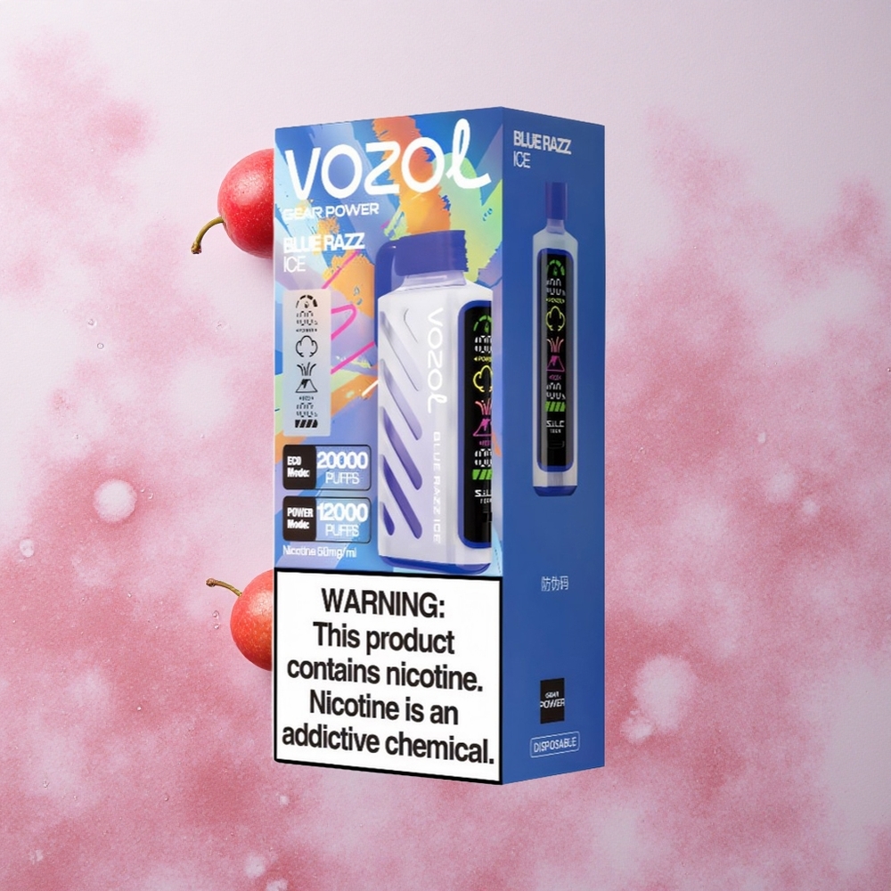 VOZOL Gear Power 20000 Puffs Dual Mesh Blue Razz Ice