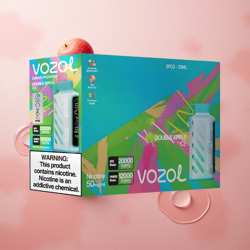 VOZOL Gear Power 20000 Puffs Dual Mesh Coil Double Apple Ice