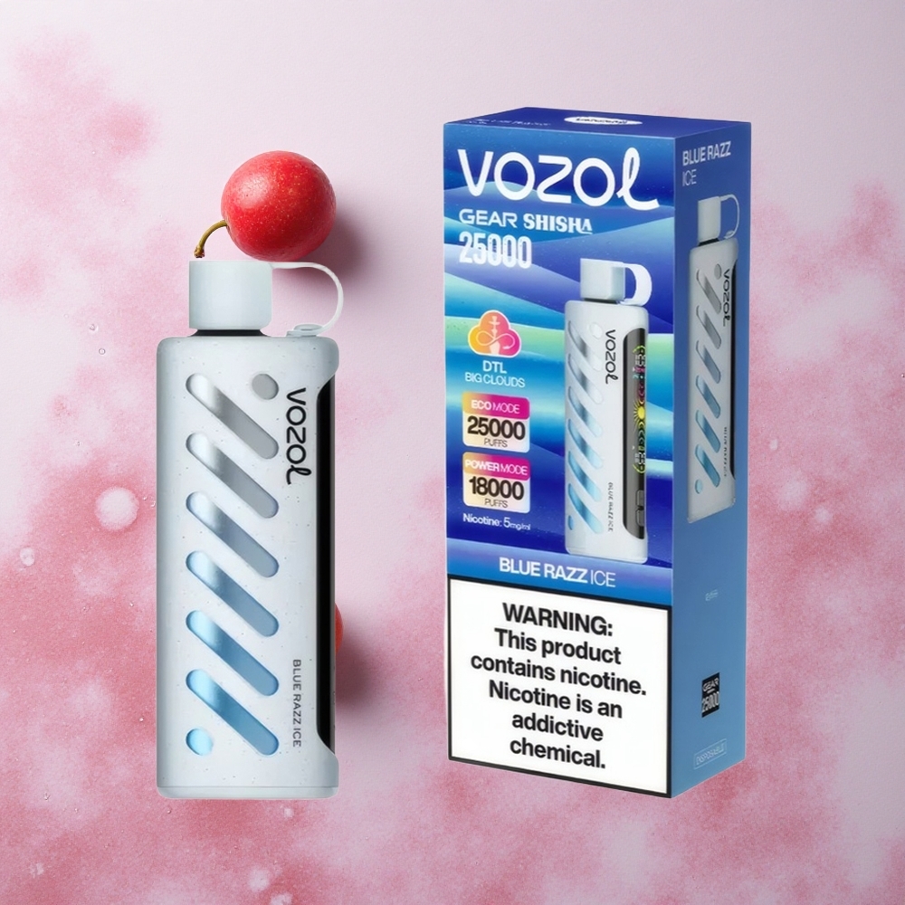 VOZOL Gear Shisha 25000 Puffs Blue Razz Ice Dual Mesh