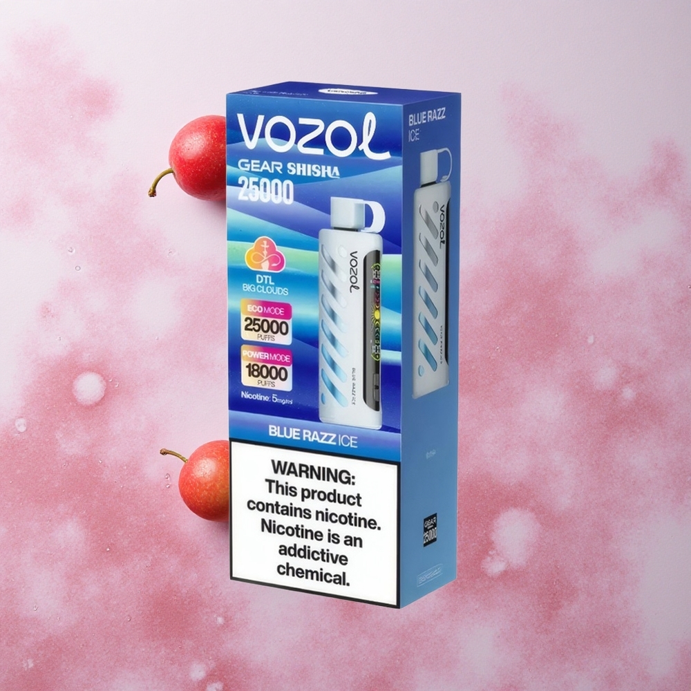 VOZOL Gear Shisha 25000 Puffs Blue Razz Ice Dual Mesh