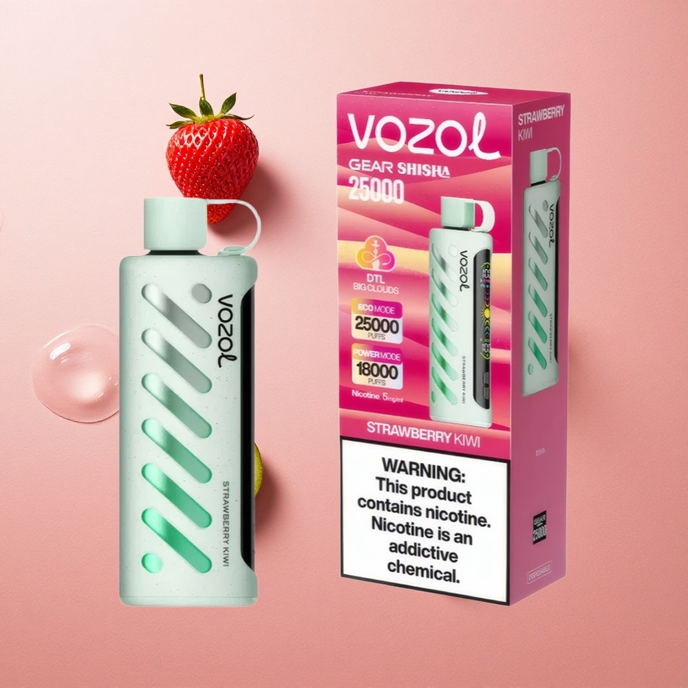 VOZOL Gear Shisha 25000 Puffs Dual Mesh Strawberry Kiwi