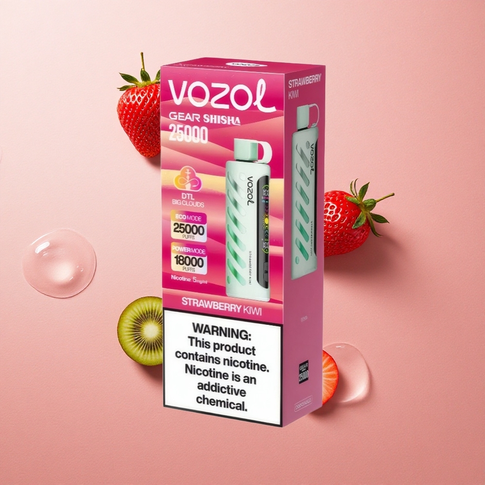 VOZOL Gear Shisha 25000 Puffs Dual Mesh Strawberry Kiwi