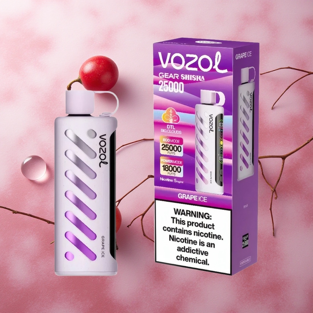 VOZOL Gear Shisha 25000 Puffs Grape Ice Dual Mesh