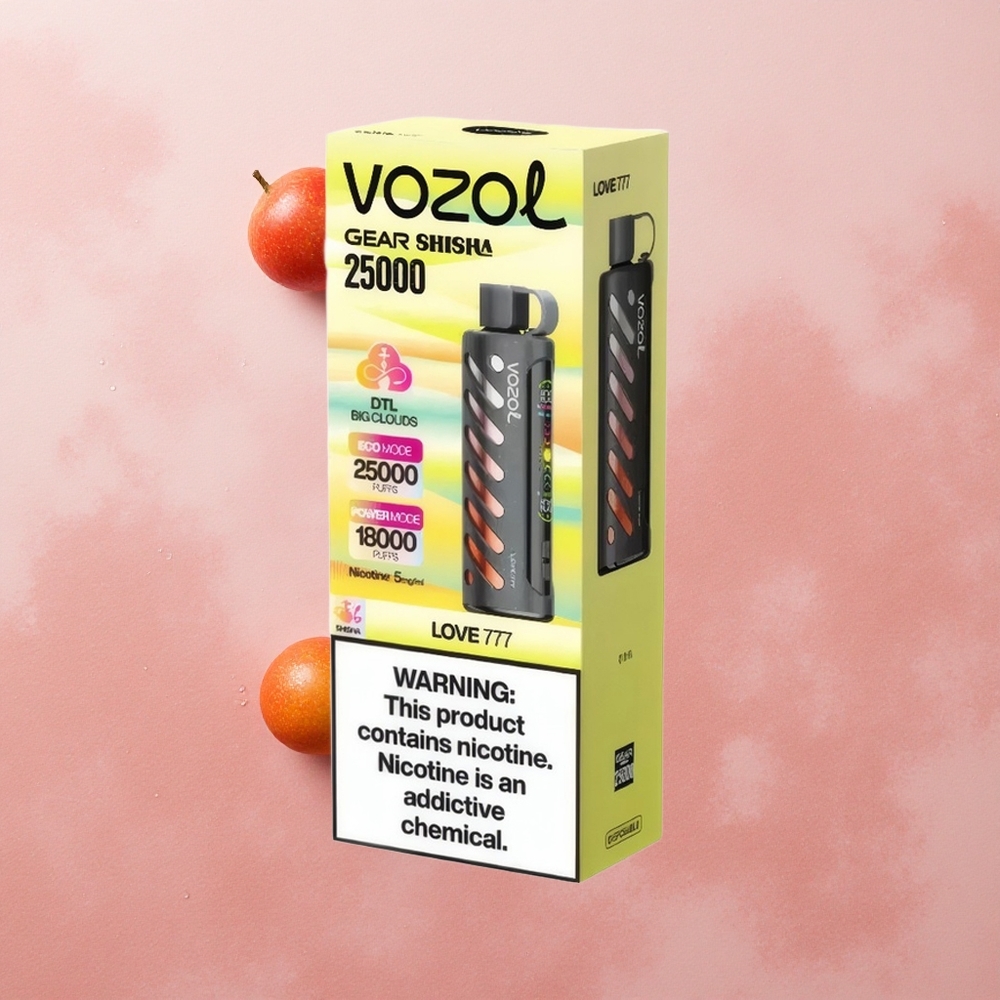 VOZOL Gear Shisha 25000 Puffs Love 777 Dual Mesh Delicious Flavors