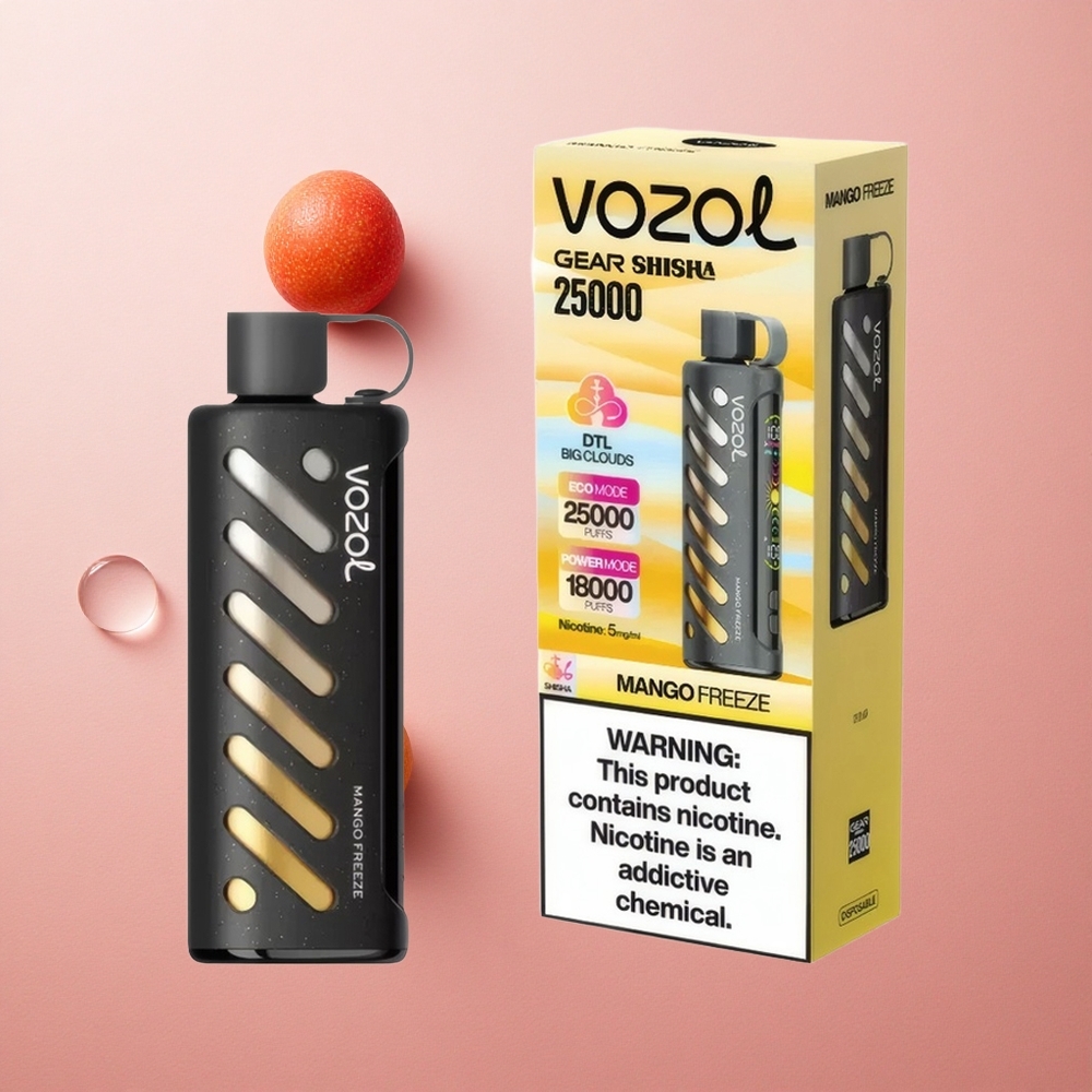 VOZOL Gear Shisha 25000 Puffs Mango Freeze Dual Mesh S.i.L.C Tech