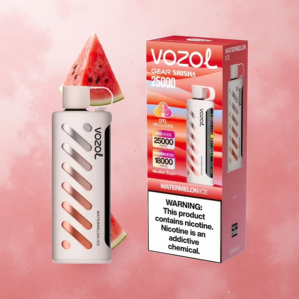 VOZOL Gear Shisha 25000 Puffs Watermelon Ice S.iL.C Tech Dual Mesh