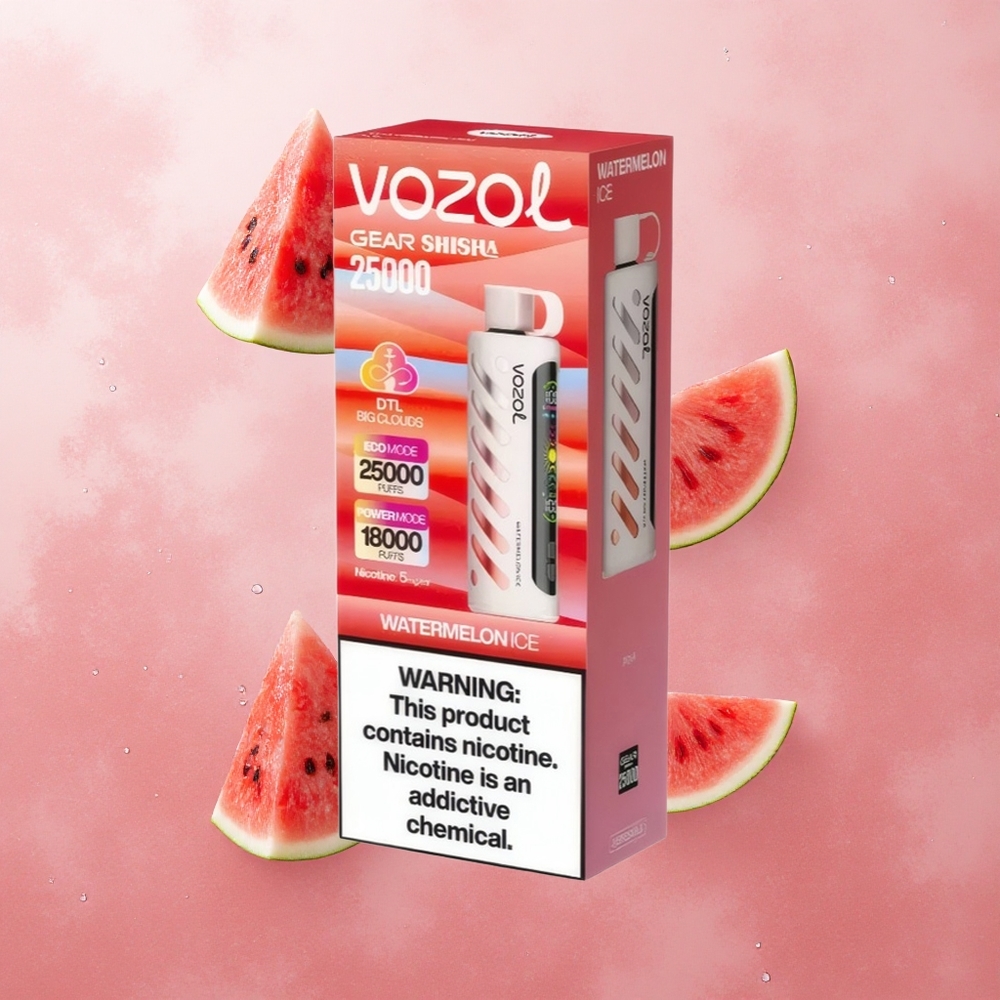 VOZOL Gear Shisha 25000 Puffs Watermelon Ice S.iL.C Tech Dual Mesh