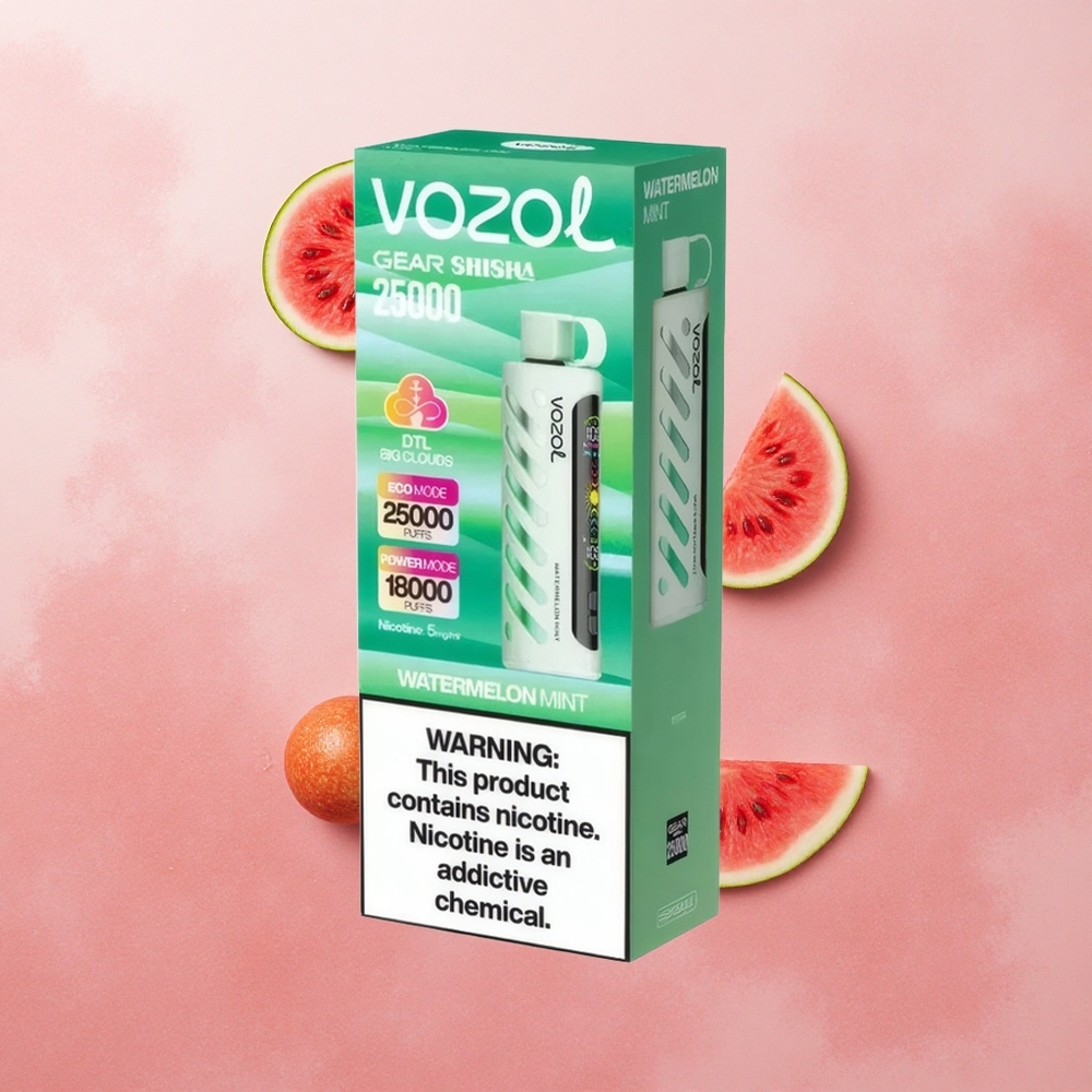 VOZOL Gear Shisha 25000 Puffs Watermelon Mint Dual Mesh