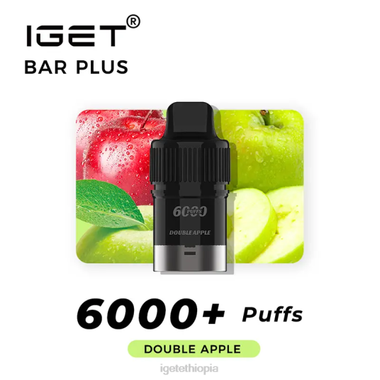 Nicotine Free IGET Wholesale Bar Plus Pod 6000 Puffs B2066378 Double Apple