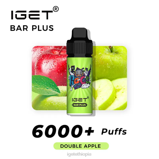 Nicotine Free IGET Vape Flavours Bar Plus Vape Kit B2066370 Double Apple