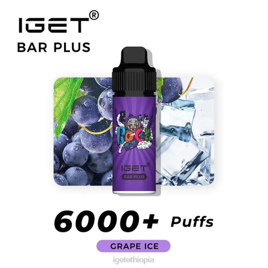 Nicotine Free IGET Shop Bar Plus Vape Kit B2066374 Grape Ice