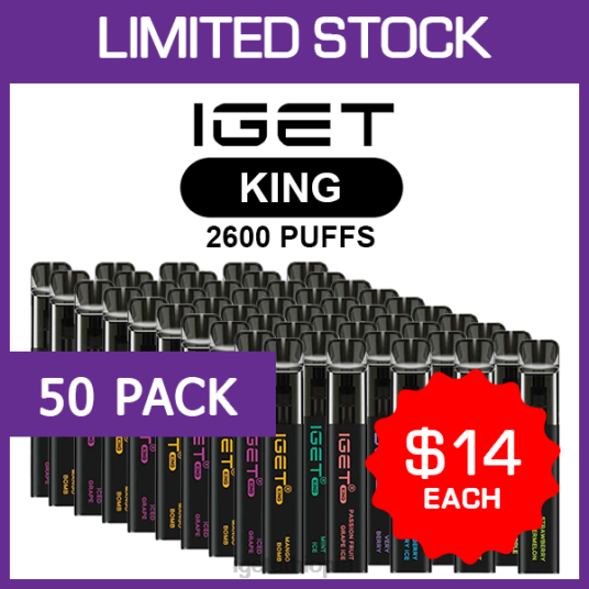 IGET Shop KING - 2600 PUFFS - 50 PACK B2066502