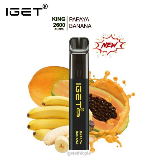 IGET Shop KING - 2600 PUFFS B2066573 Papaya Banana Ice