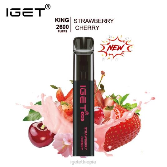 IGET Sale KING - 2600 PUFFS B2066574 Strawberry Cherry