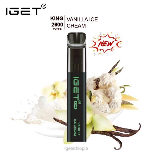 IGET Vape Sale KING - 2600 PUFFS B2066575 Vanilla Ice Cream
