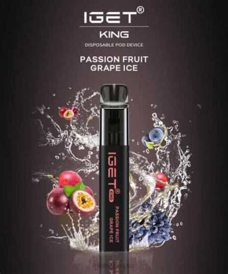 IGET Shop KING - 2600 PUFFS B2066631 Passion Fruit Grape Ice