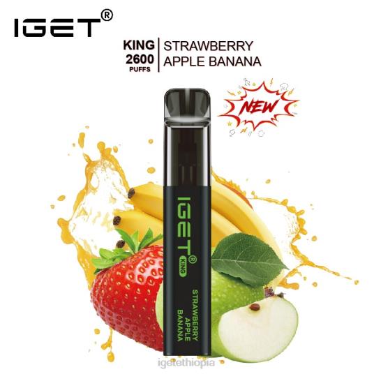 IGET Vape Sale KING - 2600 PUFFS B2066649 Strawberry Apple Banana Ice