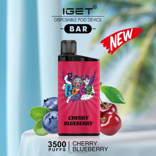 IGET Vape Price BAR - 3500 PUFFS B2066560 Cherry Blueberry