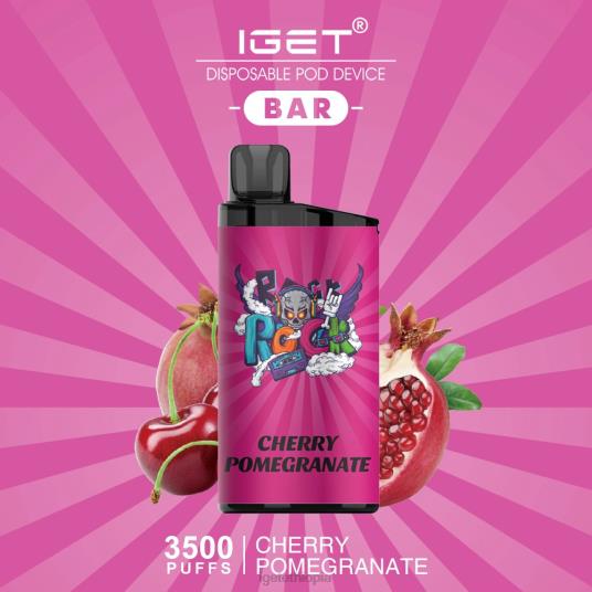 IGET Online BAR - 3500 PUFFS B2066578 Cherry Pomegranate