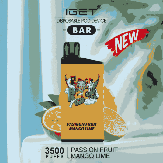 IGET Wholesale BAR - 3500 PUFFS B2066616 Passionfruit Mango Lime