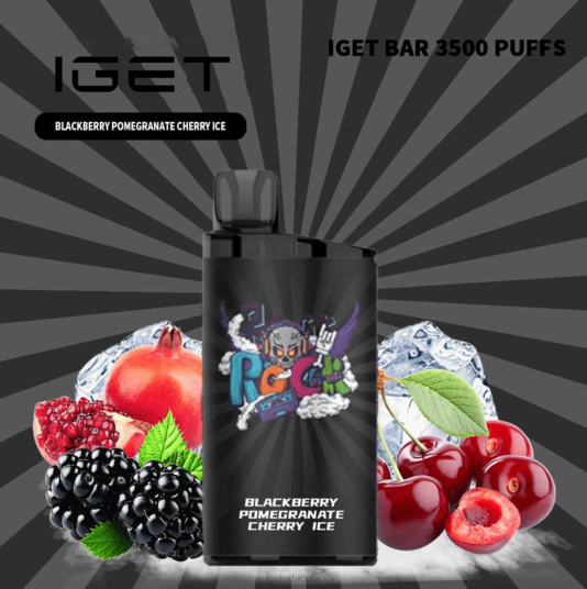 IGET Shop BAR - 3500 PUFFS B2066661 Blackberry Pomegranate Cherry Ice