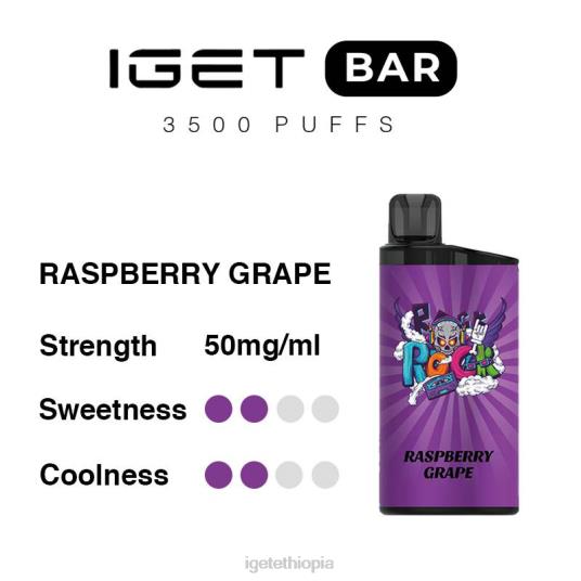 IGET Vape Flavours Bar 3500 Puffs B2066280 Raspberry Grape