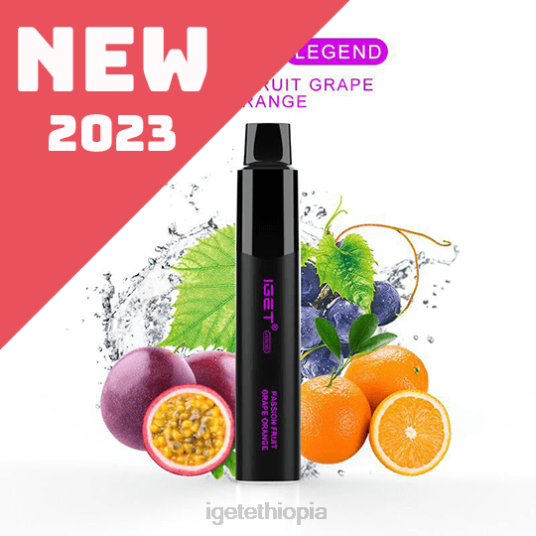 IGET Vape Flavours LEGEND - 4000 PUFFS B2066648 Passionfruit Grape Orange