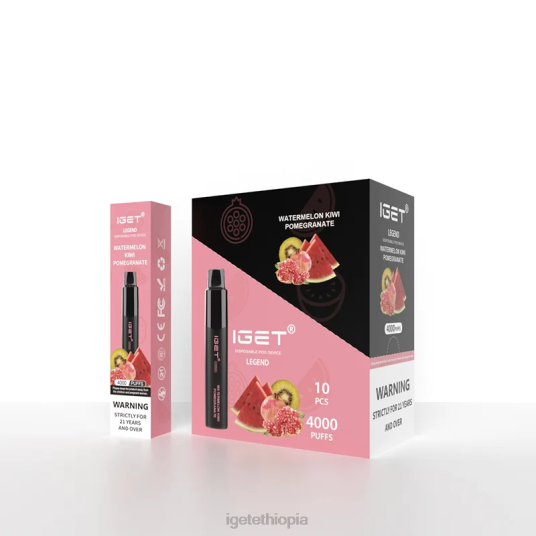 IGET Online Legend 4000 Puffs B2066336 Watermelon Kiwi Pomegranate