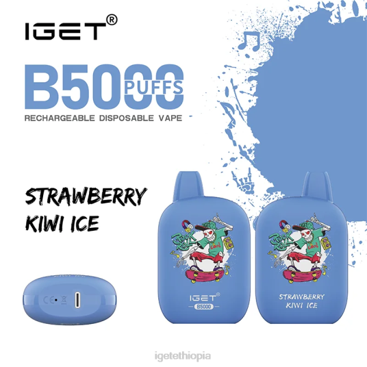 IGET Vape Flavours B5000 B2066314 Strawberry Kiwi Ice