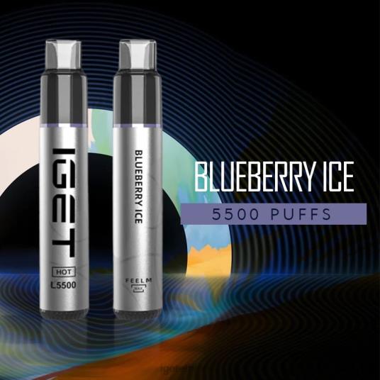 Online IGET Vapes HOT - 5500 PUFFS B2066522 Blueberry Ice